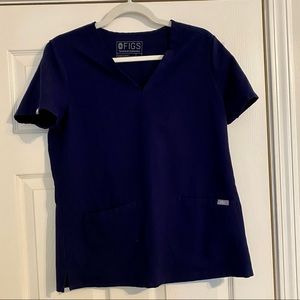 FIGS Casma 3 Pocket scrub top - S - Navy